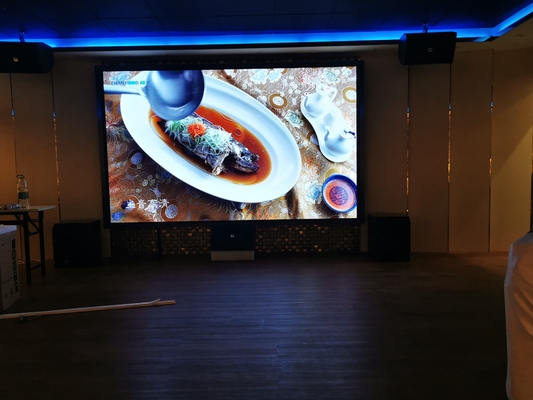Pequeña pantalla llevada electrónica video de espaciamiento de la sala de conferencias de la pared P1.56 de HD LED