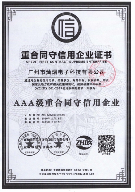 China Guangzhou Canyi Electronic Technology Co., Ltd certificaciones